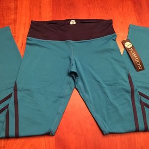 Yoshion Yoga Pants Navy/Lake Blue S /L NWT